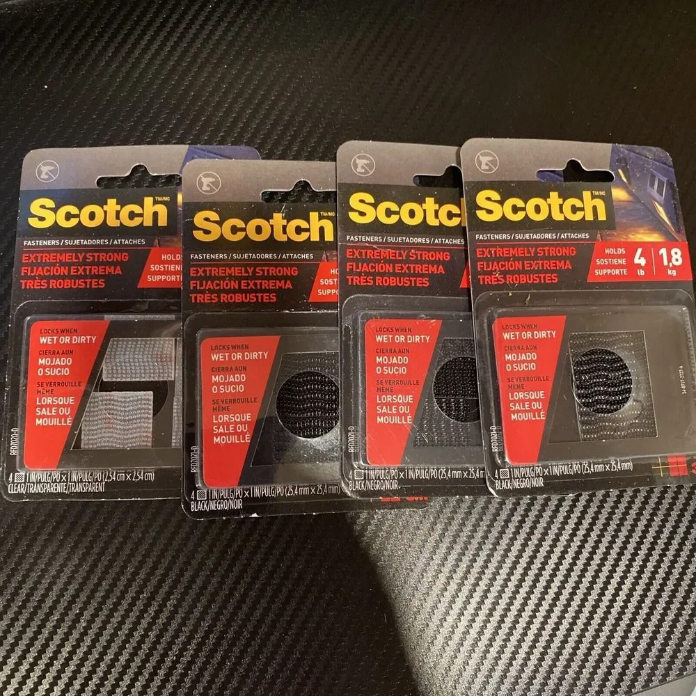 4 SCOTCH FASTENERS EXTREMELY STRONG OUTDOOR/INDOOR HOLDS 4LB 1